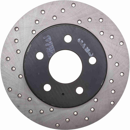 StopTech Sport Cross Drilled Brake Rotor; Rear Right