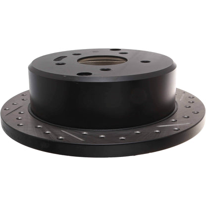 StopTech Sport Cross Drilled Brake Rotor; Rear Left