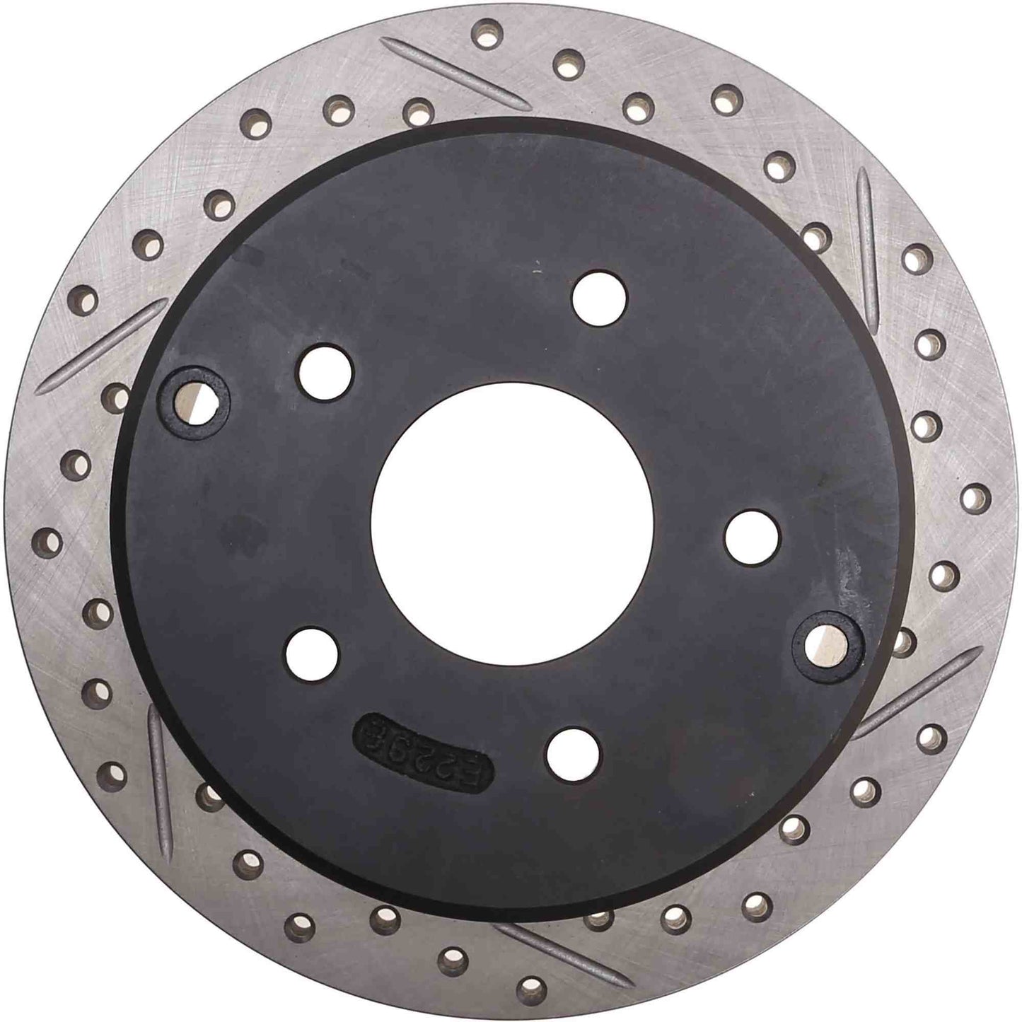 StopTech Sport Cross Drilled Brake Rotor; Rear Left