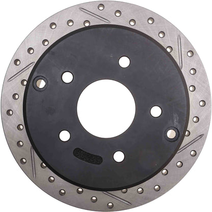 StopTech Sport Cross Drilled Brake Rotor; Rear Left