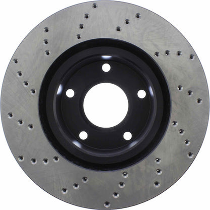 StopTech Sport Cross Drilled Brake Rotor; Front Left