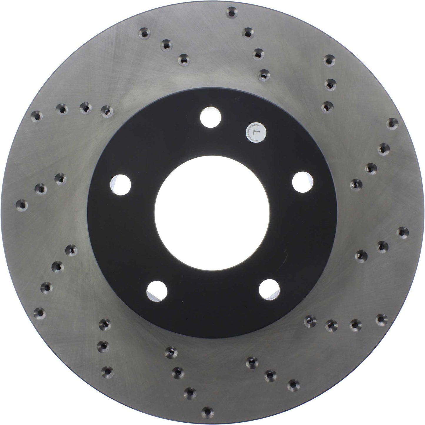 StopTech Sport Cross Drilled Brake Rotor; Front Left