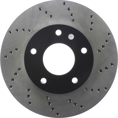 StopTech Sport Cross Drilled Brake Rotor; Front Left