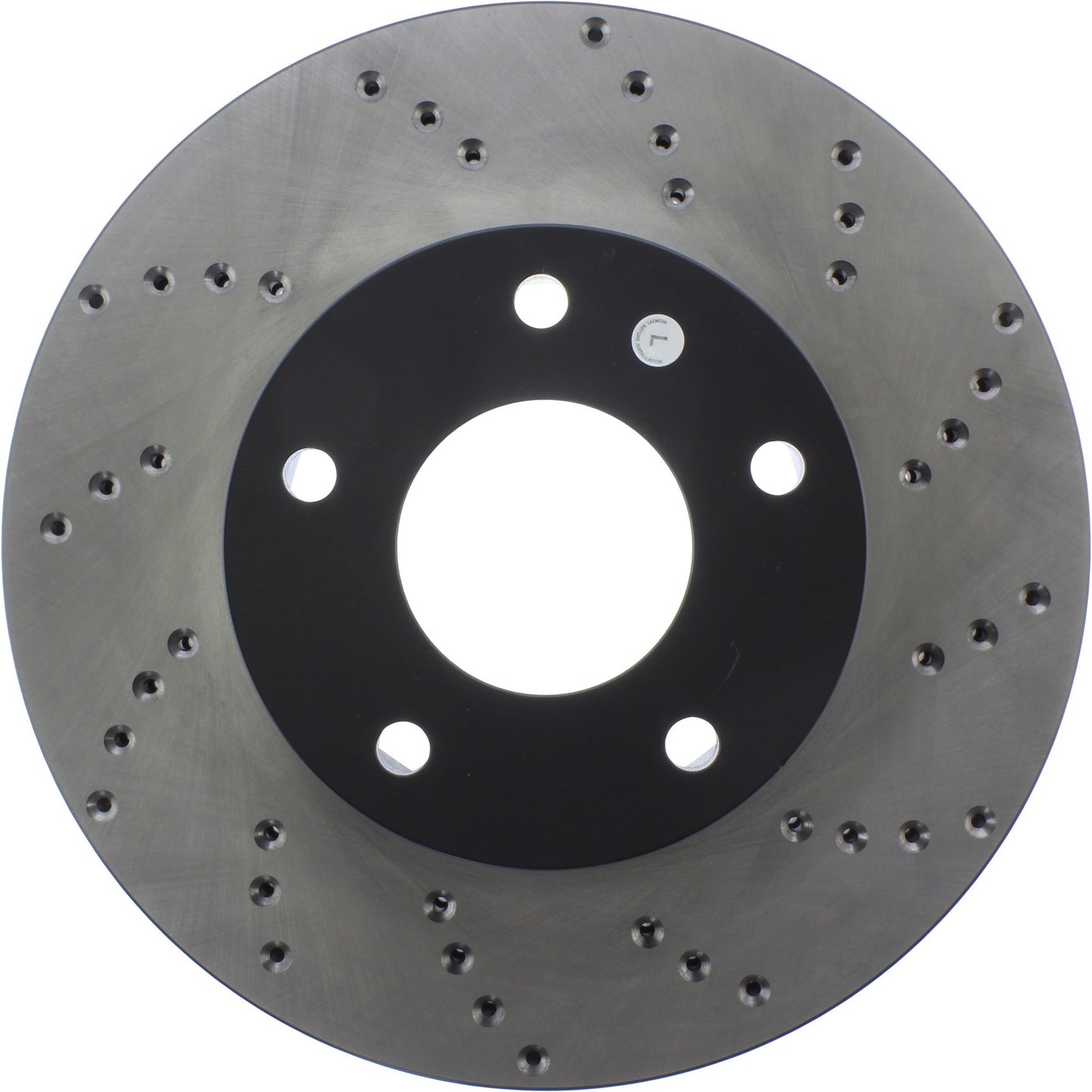 StopTech Sport Cross Drilled Brake Rotor; Front Left