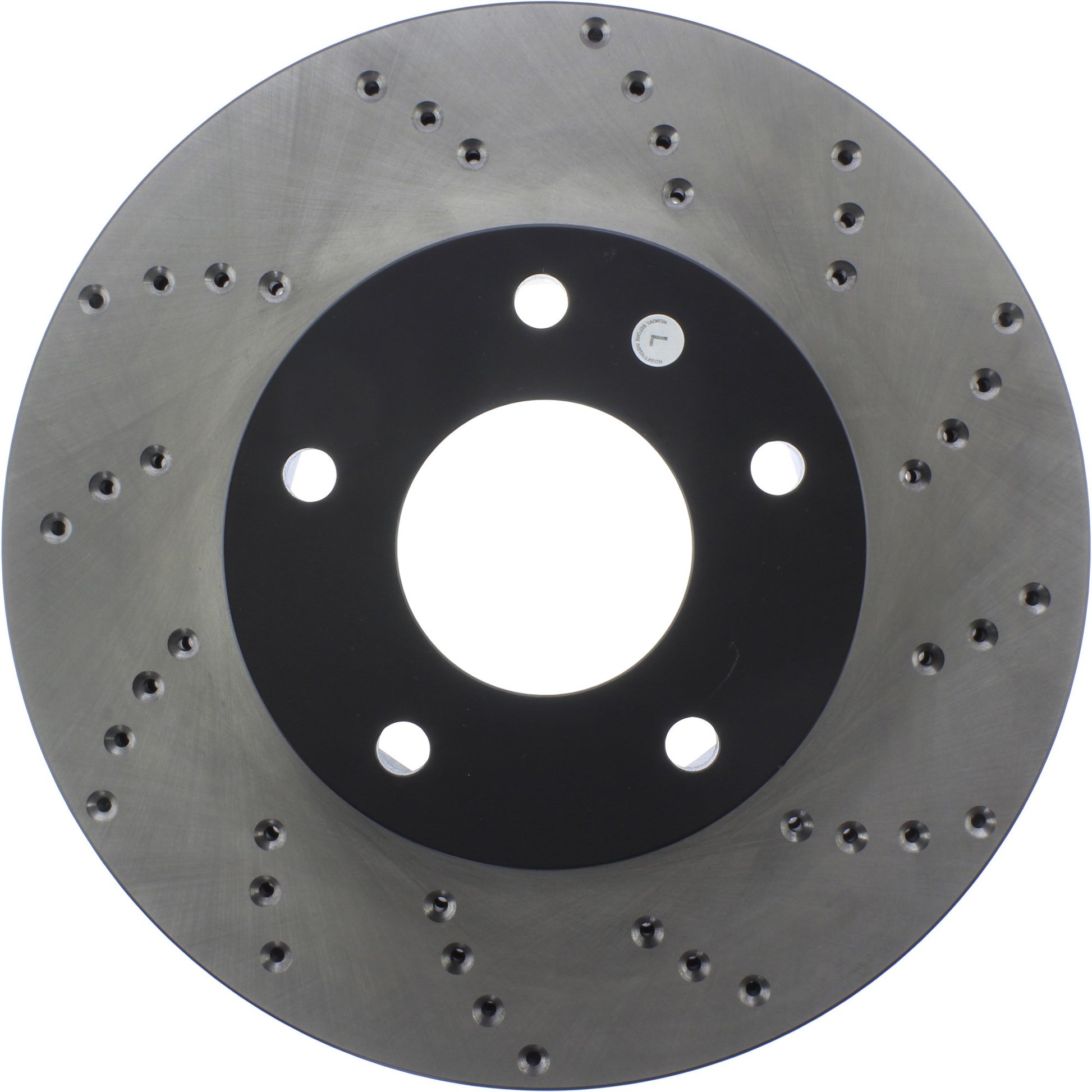 StopTech Sport Cross Drilled Brake Rotor; Front Left
