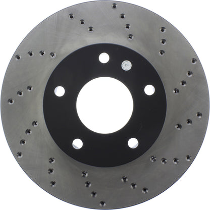 StopTech Sport Cross Drilled Brake Rotor; Front Left