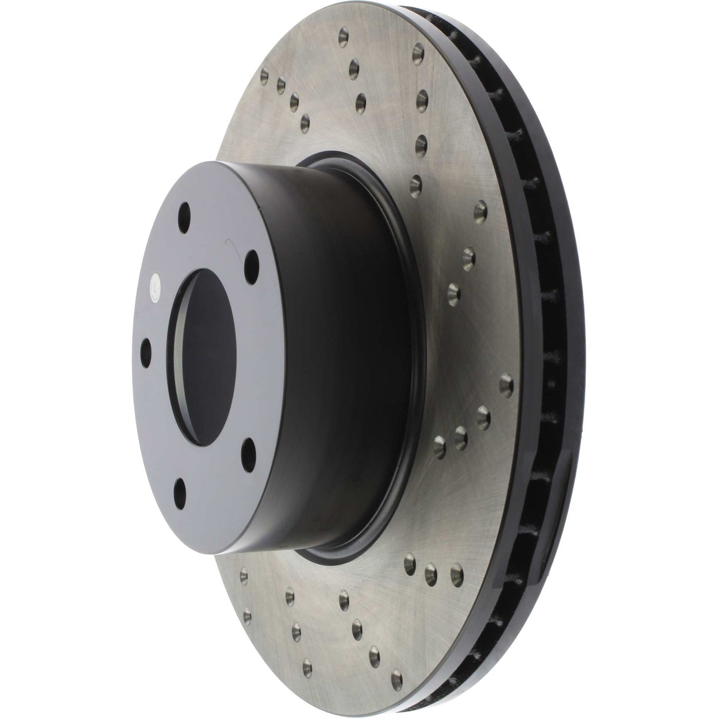 StopTech Sport Cross Drilled Brake Rotor; Front Left