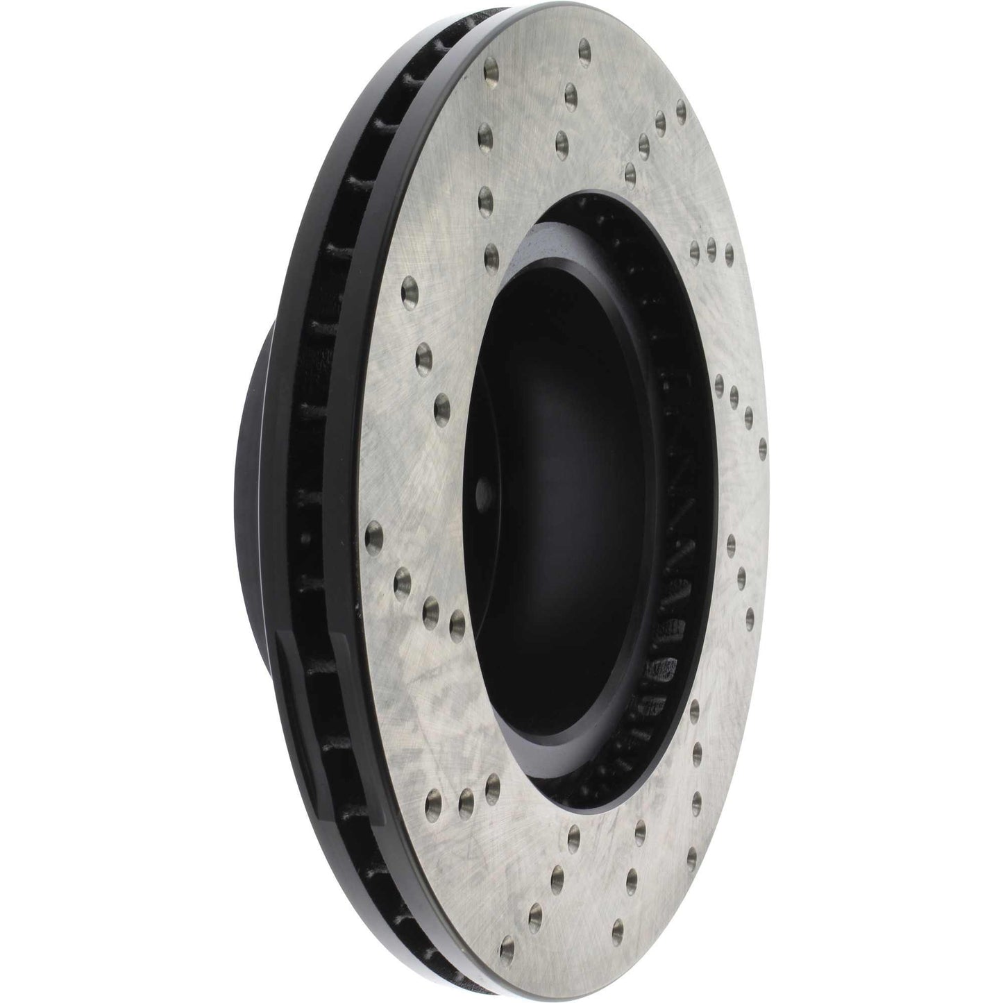 StopTech Sport Cross Drilled Brake Rotor; Front Left
