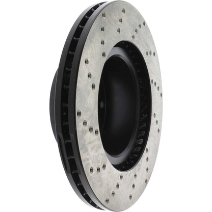 StopTech Sport Cross Drilled Brake Rotor; Front Left
