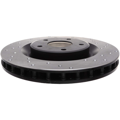 StopTech Sport Cross Drilled Brake Rotor; Front Left
