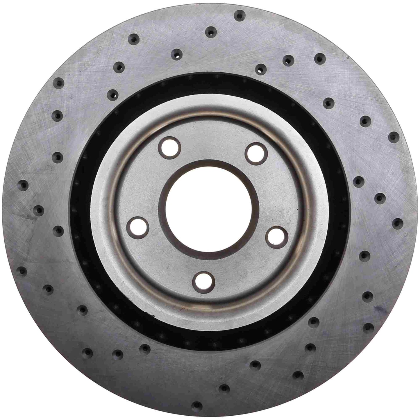 StopTech Sport Cross Drilled Brake Rotor; Front Left