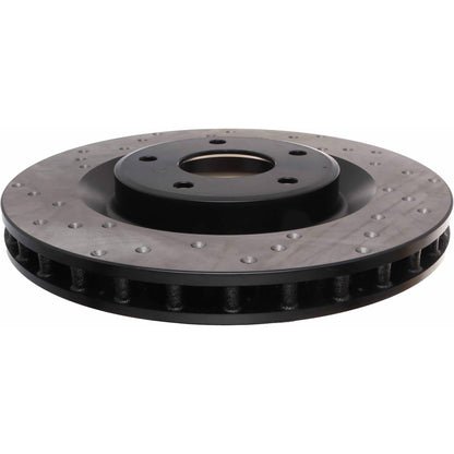 StopTech Sport Cross Drilled Brake Rotor; Front Right