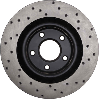 StopTech Sport Cross Drilled Brake Rotor; Front Right