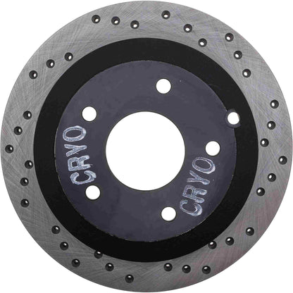 StopTech Sport Cryo Cross Drilled Brake Rotor; Rear Left