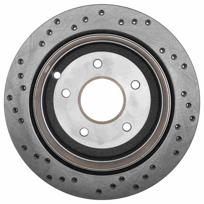 StopTech Sport Cross Drilled Brake Rotor; Rear Left