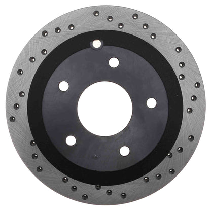 StopTech Sport Cross Drilled Brake Rotor; Rear Left