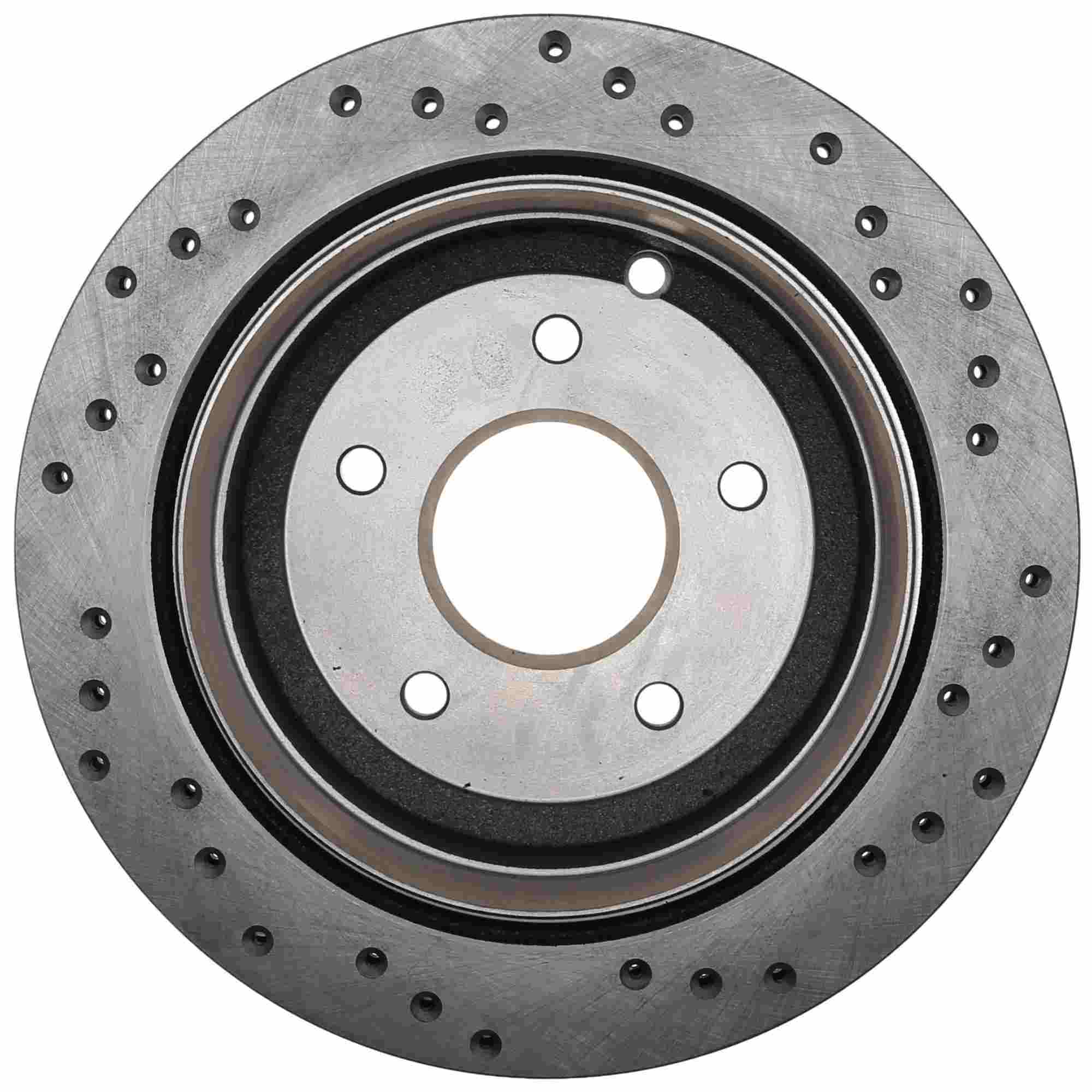 StopTech Sport Cross Drilled Brake Rotor; Rear Right