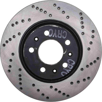 StopTech Sport Cryo Cross Drilled Brake Rotor; Front Left