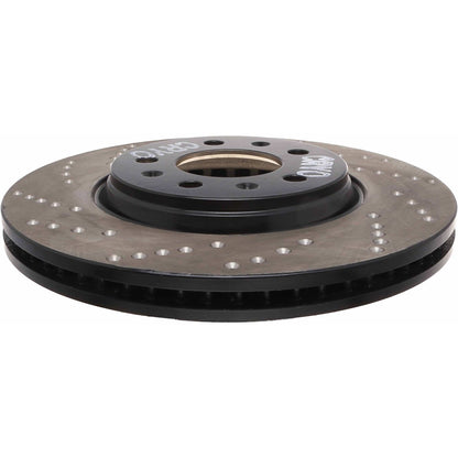 StopTech Sport Cryo Cross Drilled Brake Rotor; Front Right