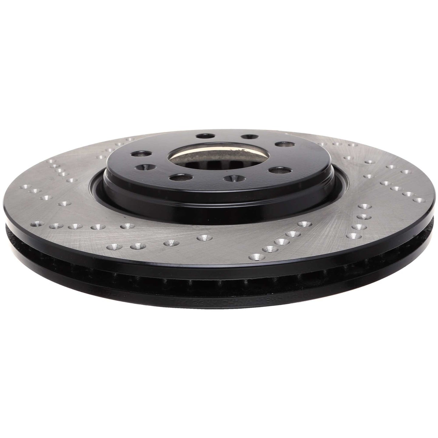 StopTech Sport Cross Drilled Brake Rotor; Front Right
