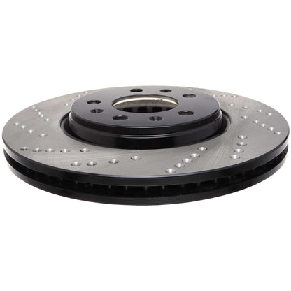 StopTech Sport Cross Drilled Brake Rotor; Front Right