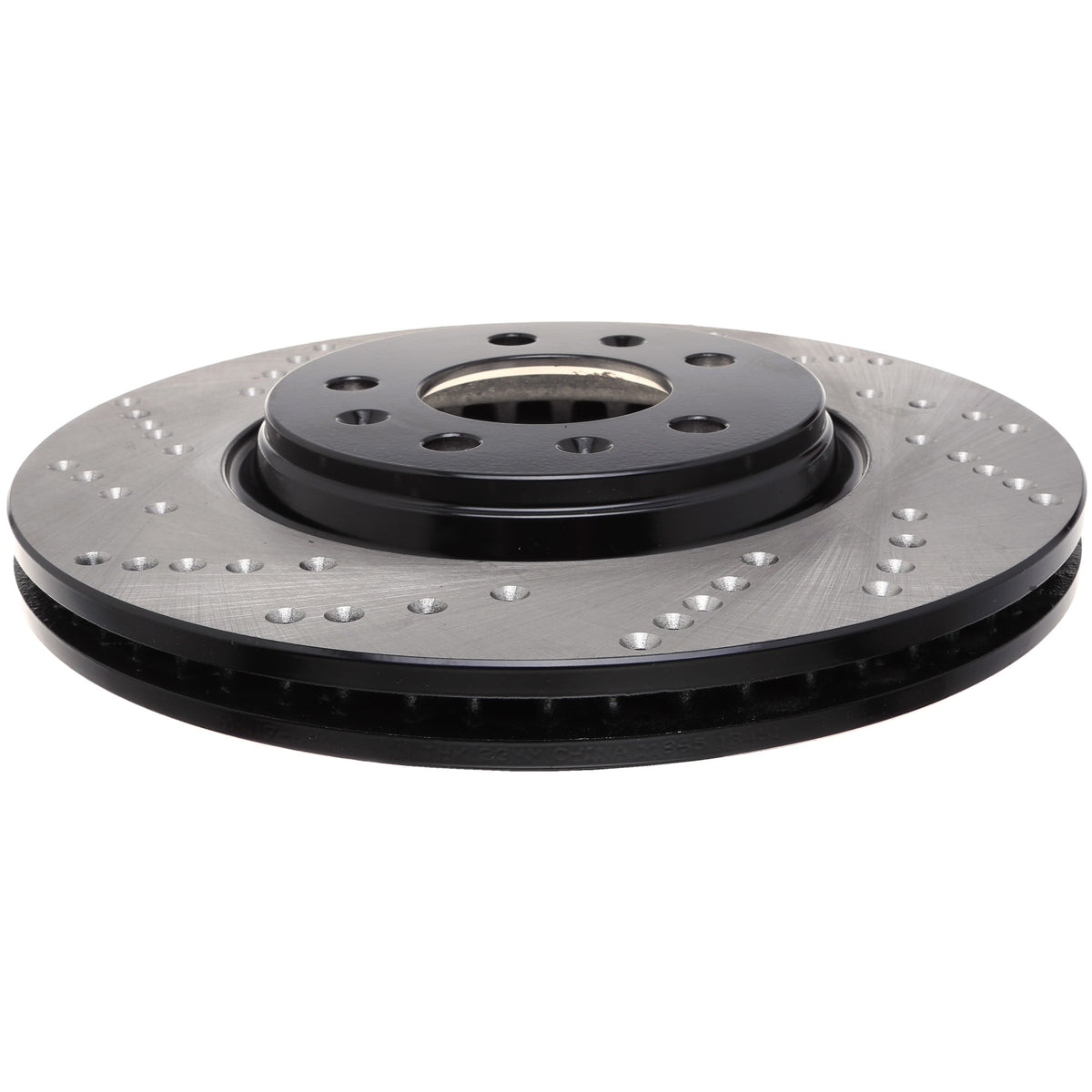 StopTech Sport Cross Drilled Brake Rotor; Front Right