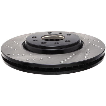 StopTech Sport Cross Drilled Brake Rotor; Front Right