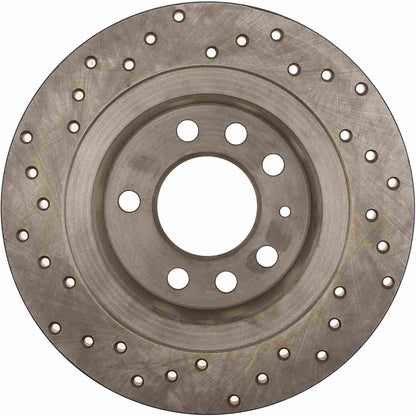 StopTech Sport Cryo Cross Drilled Brake Rotor; Rear Left
