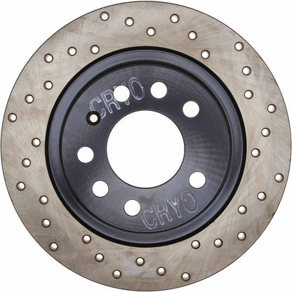 StopTech Sport Cryo Cross Drilled Brake Rotor; Rear Left