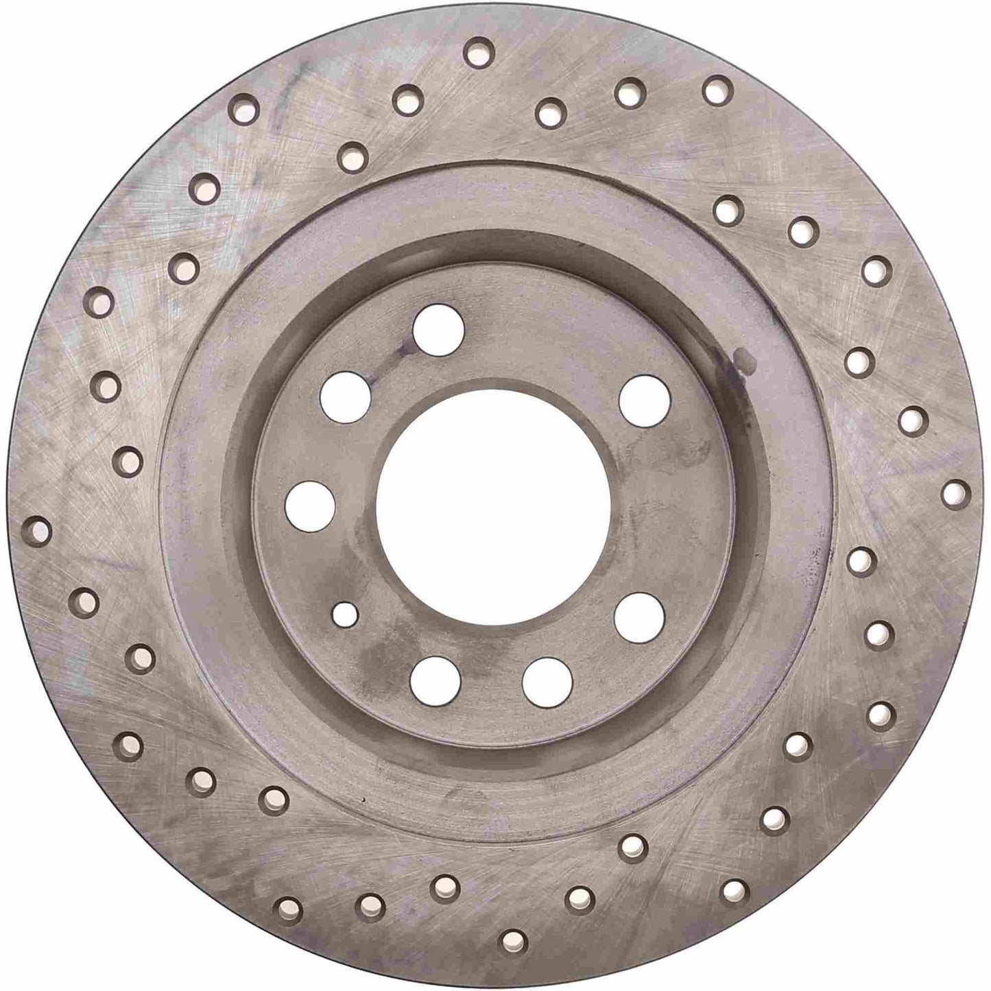 StopTech Sport Cross Drilled Brake Rotor; Rear Left
