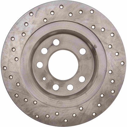 StopTech Sport Cross Drilled Brake Rotor; Rear Left