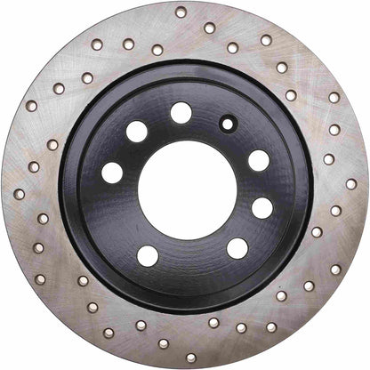 StopTech Sport Cross Drilled Brake Rotor; Rear Left