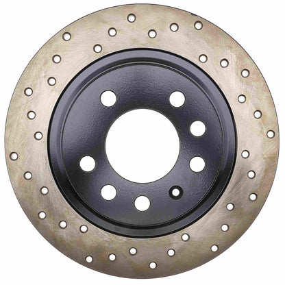 StopTech Sport Cross Drilled Brake Rotor; Rear Right