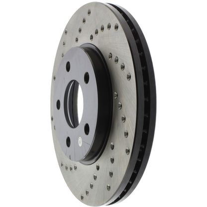 StopTech Sport Cryo Cross Drilled Brake Rotor; Front Right
