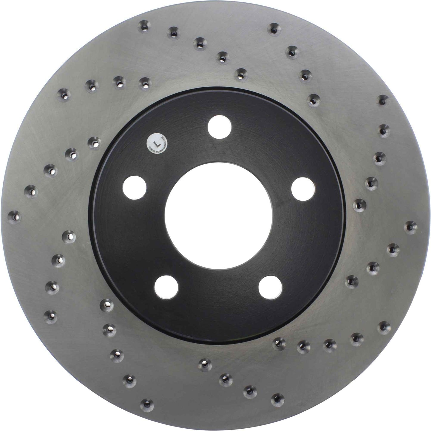 StopTech Sport Cross Drilled Brake Rotor; Front Left