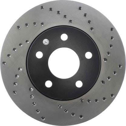 StopTech Sport Cross Drilled Brake Rotor; Front Left