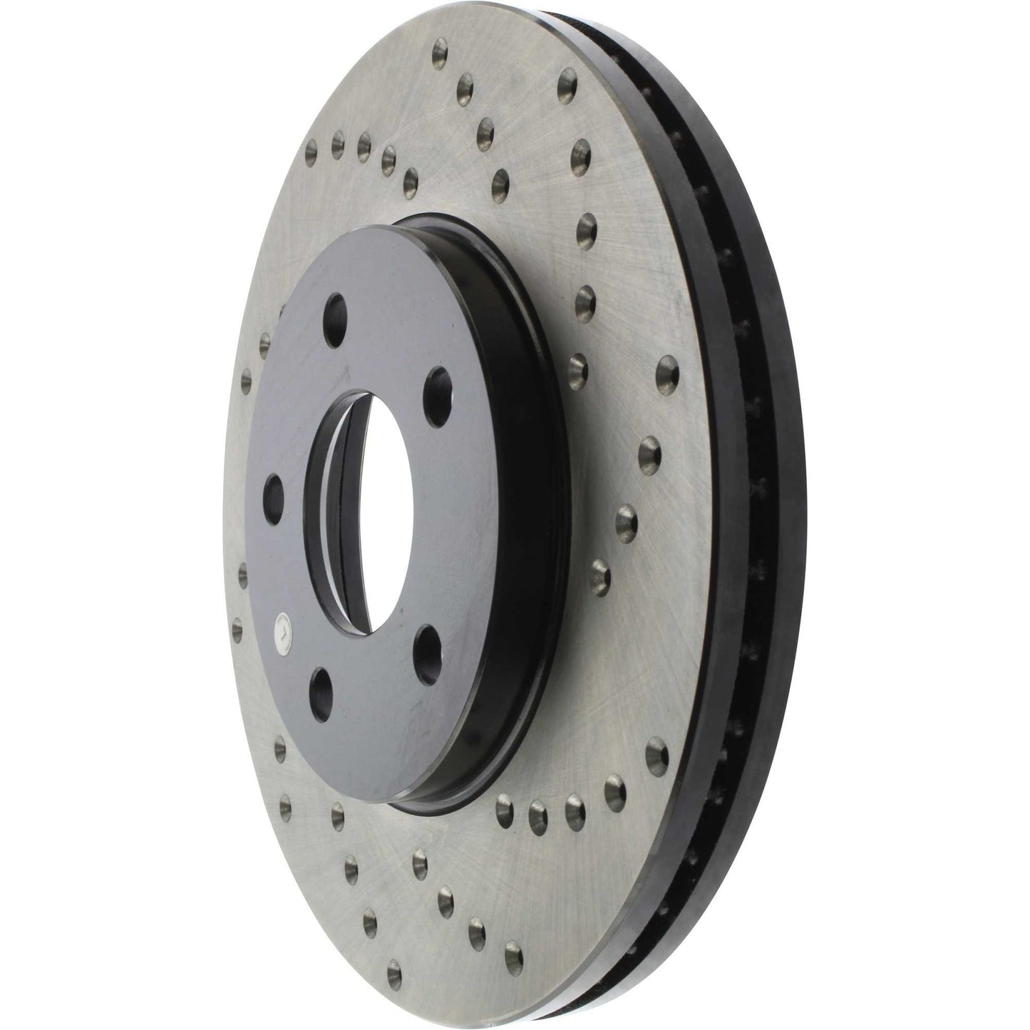 StopTech Sport Cross Drilled Brake Rotor; Front Left