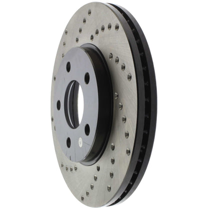 StopTech Sport Cross Drilled Brake Rotor; Front Right