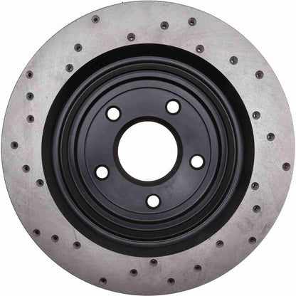 StopTech Sport Cross Drilled Brake Rotor; Rear Left