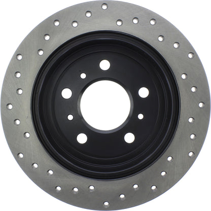 StopTech Sport Cryo Cross Drilled Brake Rotor; Rear Left