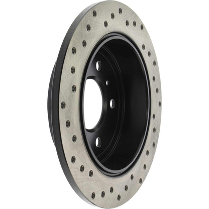 StopTech Sport Cryo Cross Drilled Brake Rotor; Rear Left