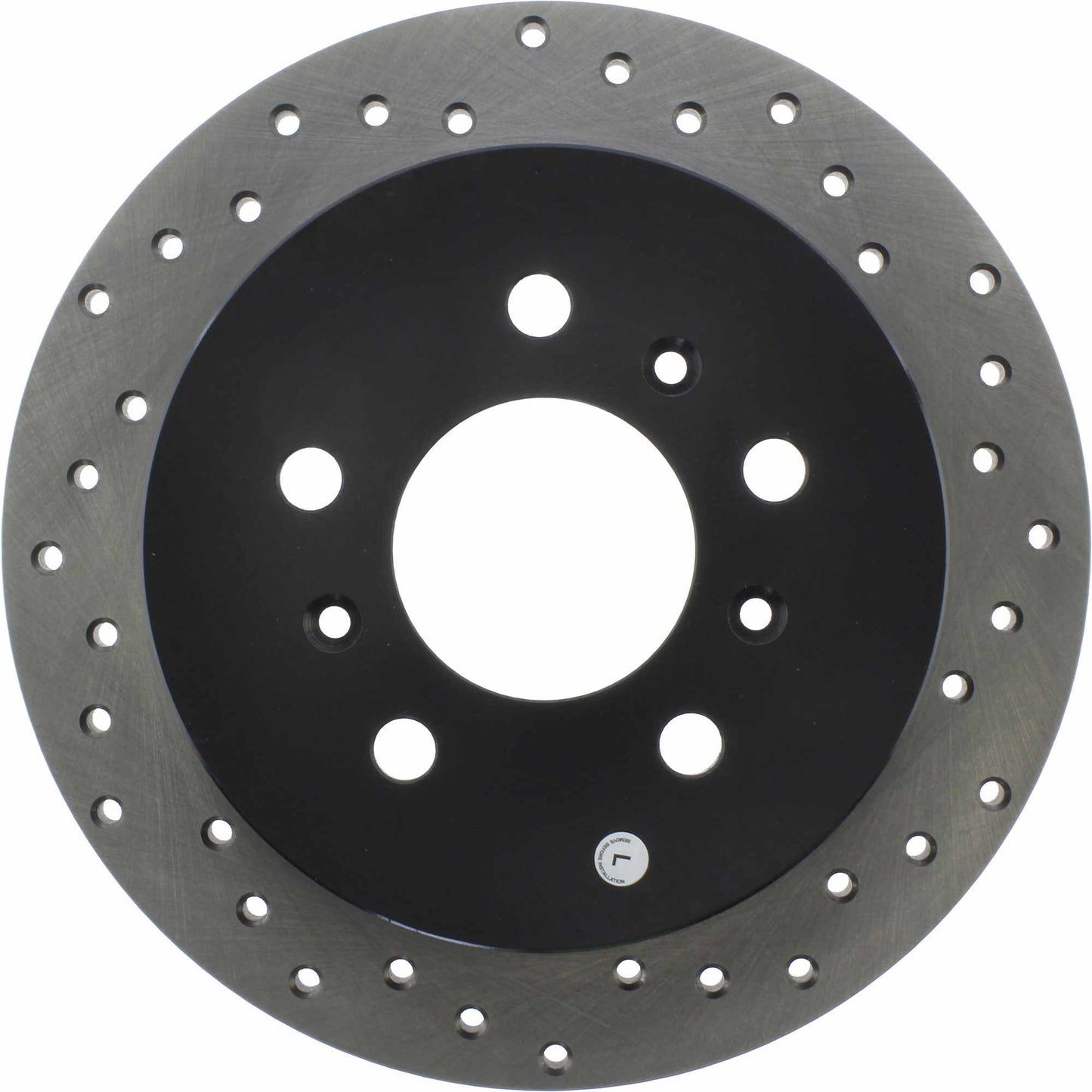 StopTech Sport Cross Drilled Brake Rotor; Rear Left