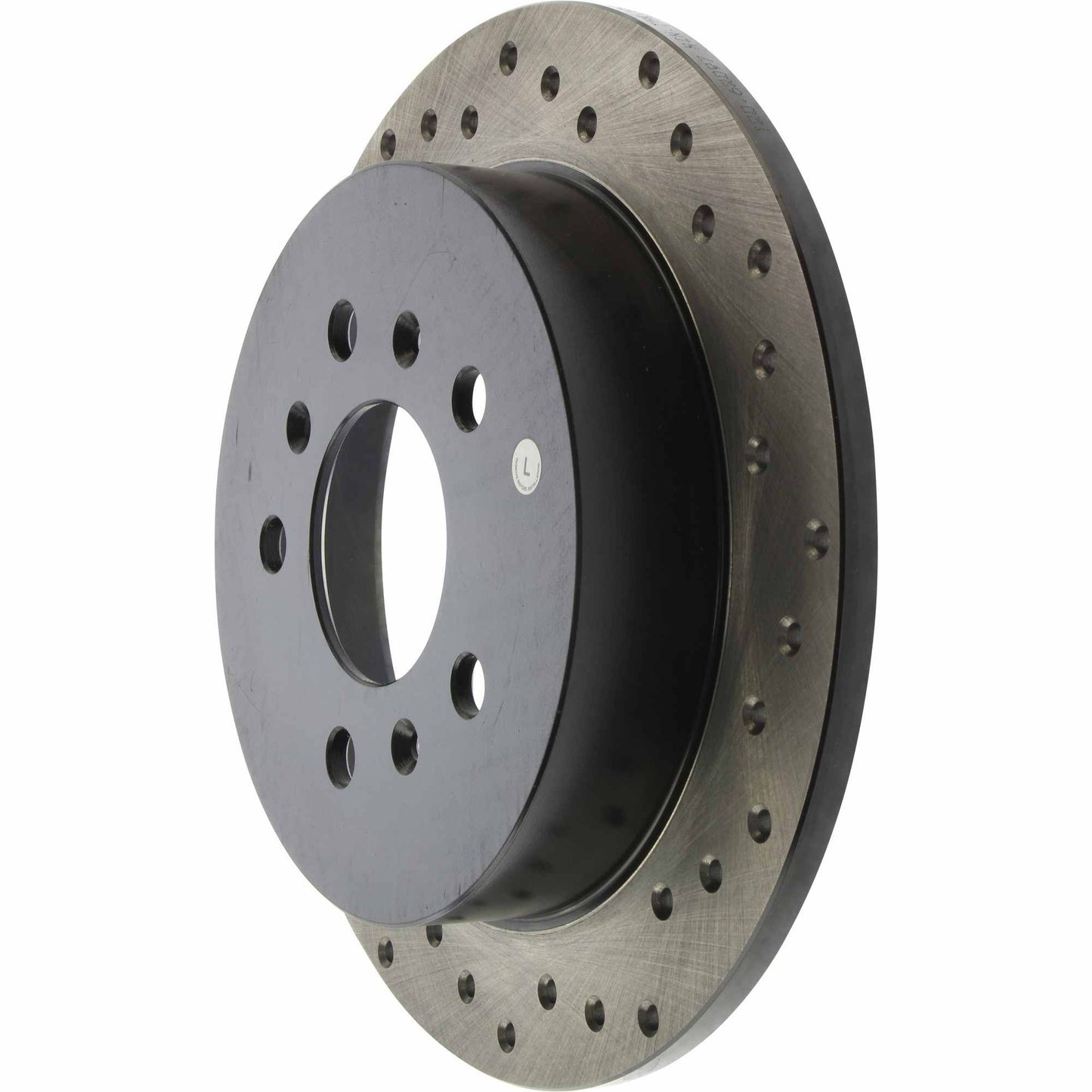 StopTech Sport Cross Drilled Brake Rotor; Rear Left