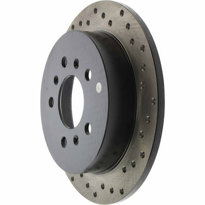 StopTech Sport Cross Drilled Brake Rotor; Rear Left