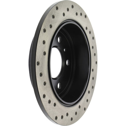 StopTech Sport Cross Drilled Brake Rotor; Rear Left