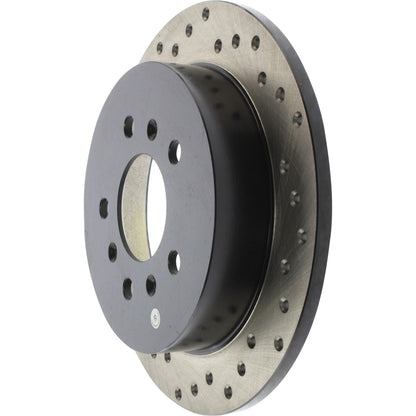 StopTech Sport Cross Drilled Brake Rotor; Rear Right