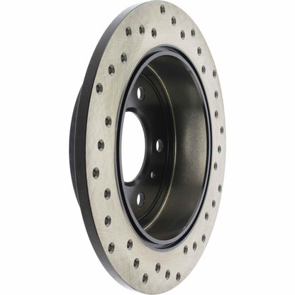 StopTech Sport Cross Drilled Brake Rotor; Rear Right