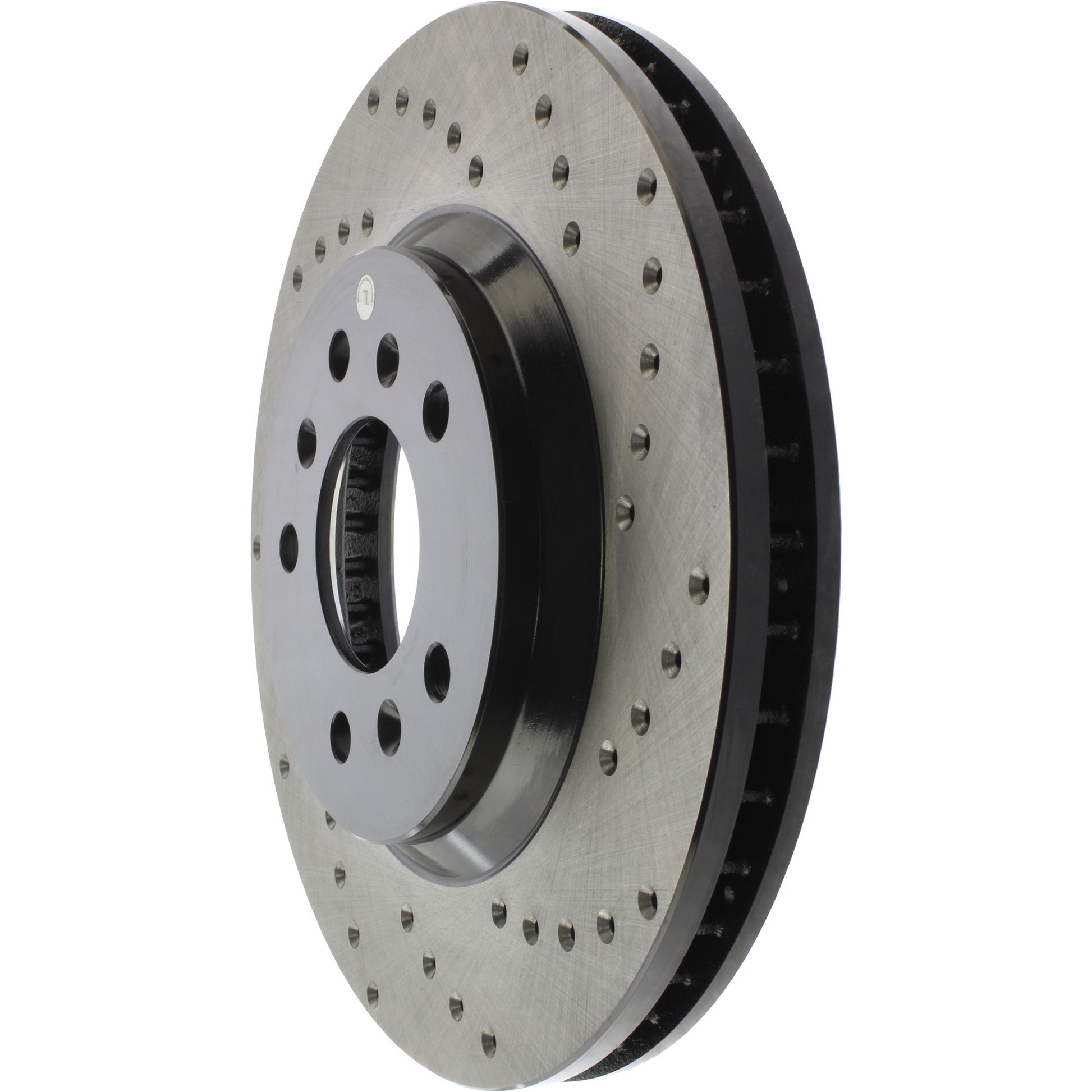 StopTech StopSport Cross Drilled Brake Rotor; Front Left