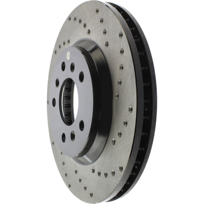 StopTech StopSport Cross Drilled Brake Rotor; Front Left