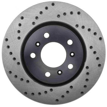 StopTech Sport Cross Drilled Brake Rotor; Front Right